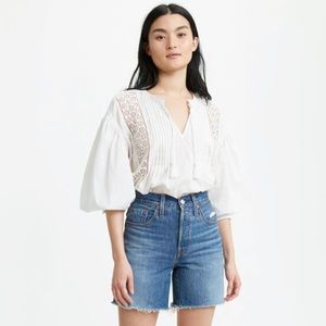 LEVI’S 501 high rise mid thigh shorts